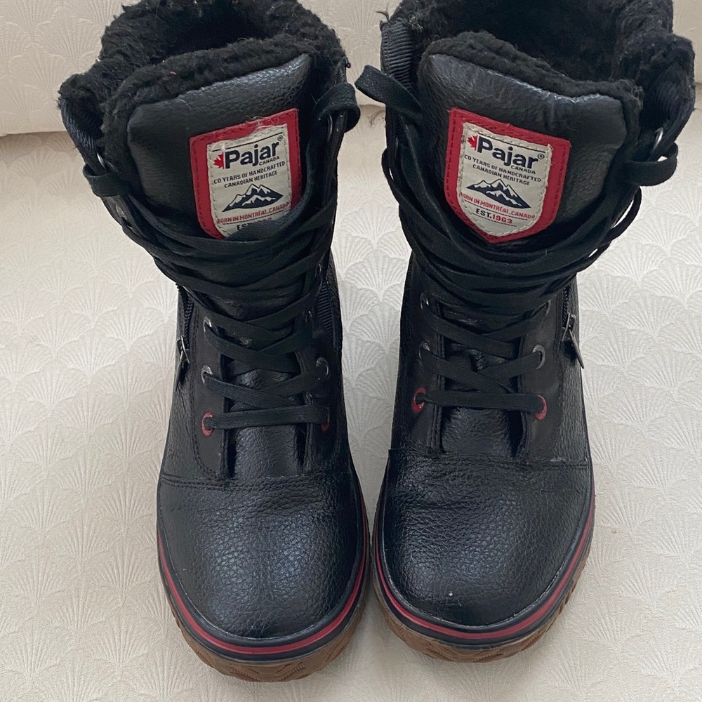 Pajar Black and Red Winter Boots